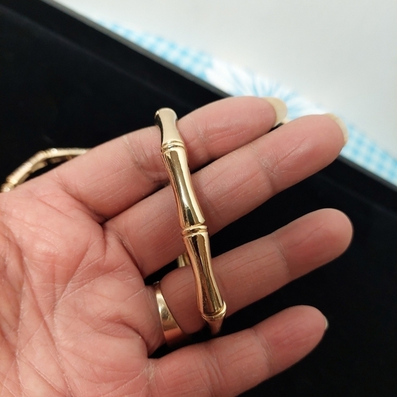 Vintage* NRO Pavé Clear Rhinestone Bracelet with 2nd Gold-tone Bracelet - Picture 6 of 12